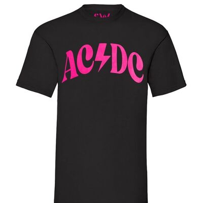 Camiseta ACDC Terciopelo Rosa