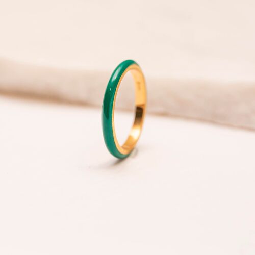 Green Enamel Ring