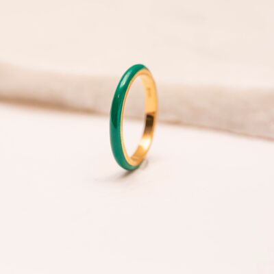 Grüner Emaille-Ring