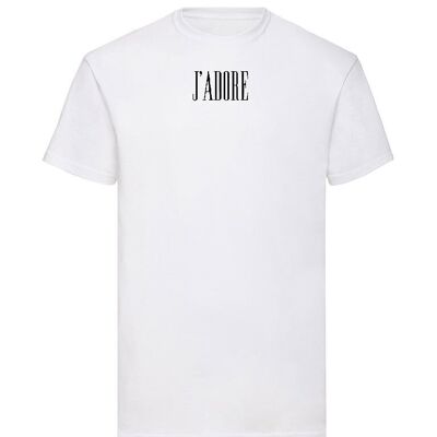 Jadore-T-Shirt aus schwarzem Samt