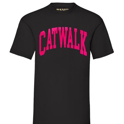 T-shirt Catwalk Velours Rose