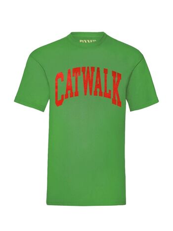 T-shirt Catwalk Velours Rouge 1