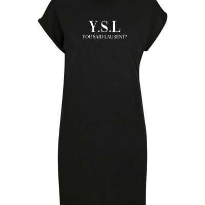 T-Shirt-Kleid Kleid Weiß YSL You Said Laurent