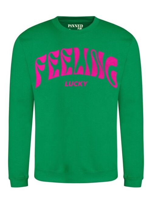 Sweater Feeling Lucky Neon Pink Velvet