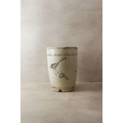 Vintage Glazed Chizou Flower Pot - 1