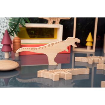 Blocs en bois de dinosaures - Blocs de construction - Jouets en bois 6
