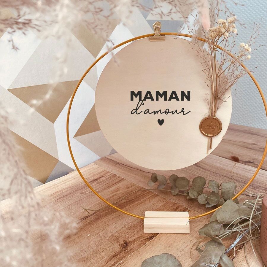 Goldener Ellipsenrahmen, Trockenblumen für Mama – Geschenkidee zum Muttertag