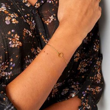 Bracelet double anneaux demande de marraine dans une jolie fiole en verre avec bouchon en liège - cadeau annonce de grossesse - grand-mère - témoin 5