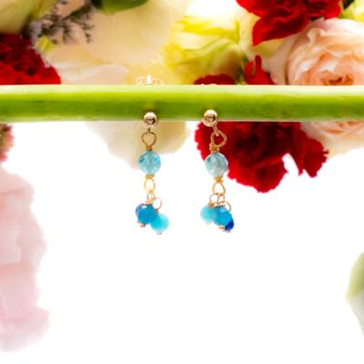 Blue Chimène earrings: gemstone