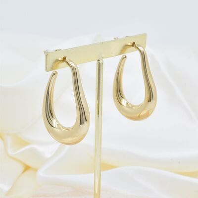 Stainless steel pear shaped earrings - BO100225