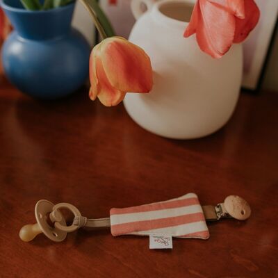 Clip per ciuccio CORAL STRIPED