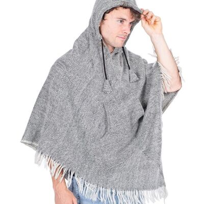 Poncho grigio unisex