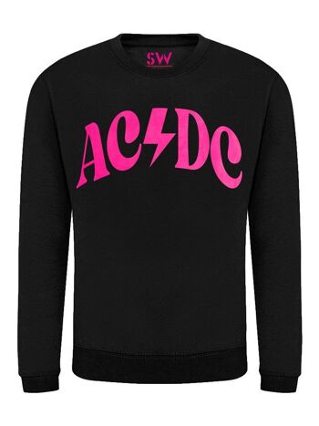 Pull ACDC Velours Rose 1