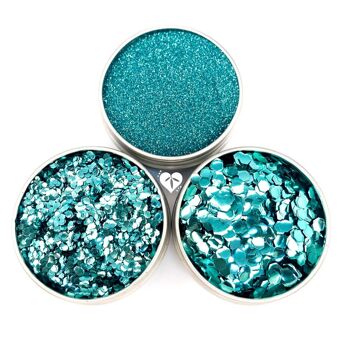 Aqua Sky Eco Glitter - Chunky 3