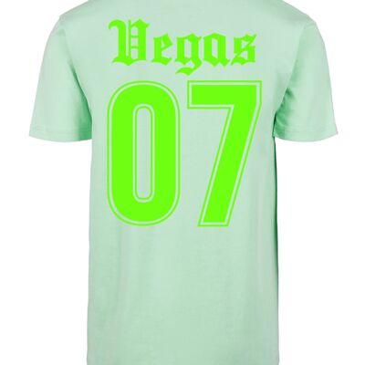 Regular T-shirt Neon Green Velvet Vegas 07 Back