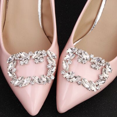 Clips de chaussures de mariée en cristal étincelant