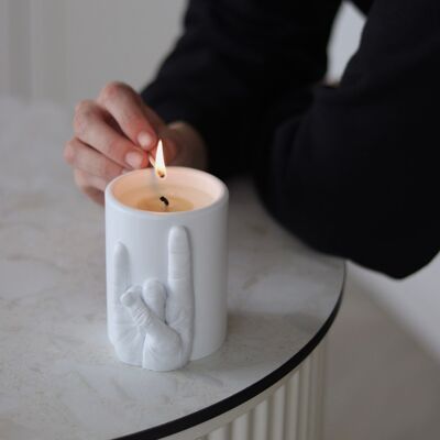 Candela profumata gesto YOU ​​ROCK | regalo di candela divertente | candela novità e minimalista | regalo capo | candela profumata grande | candela di cera di soia