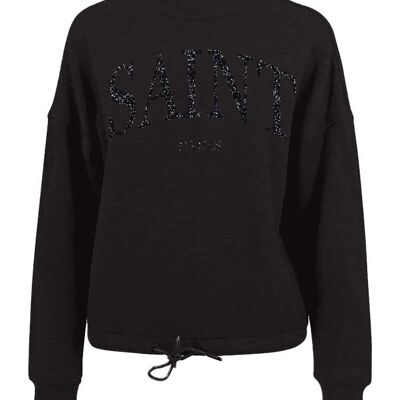 Limited Sweater Saint Paris Black Glitter