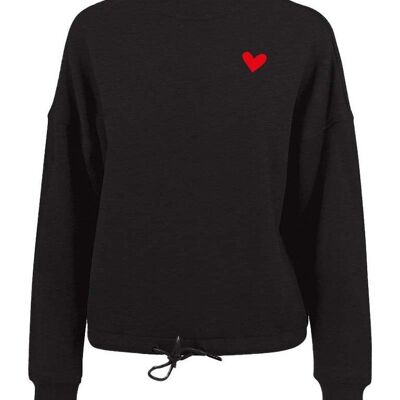 Limited Sweater Velvet Heart Red