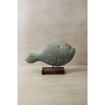 Sculpture de poisson en pierre - Zimbabwe - 35.3 2
