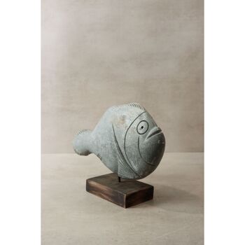 Sculpture de poisson en pierre - Zimbabwe - 35.3 3