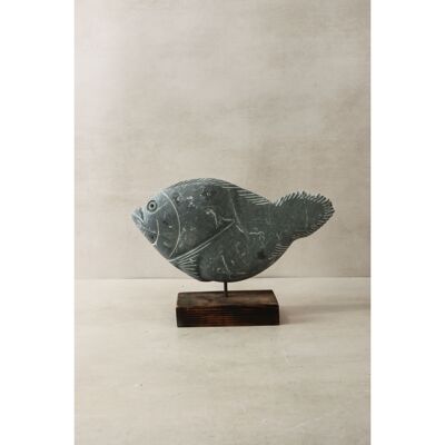 Escultura de pez de piedra - Zimbabwe - 35.4