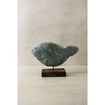 Sculpture de poisson en pierre - Zimbabwe - 35.4 1