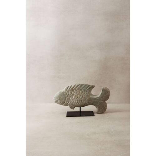 Stone Fish Sculpture - Zimbabwe - 36.2