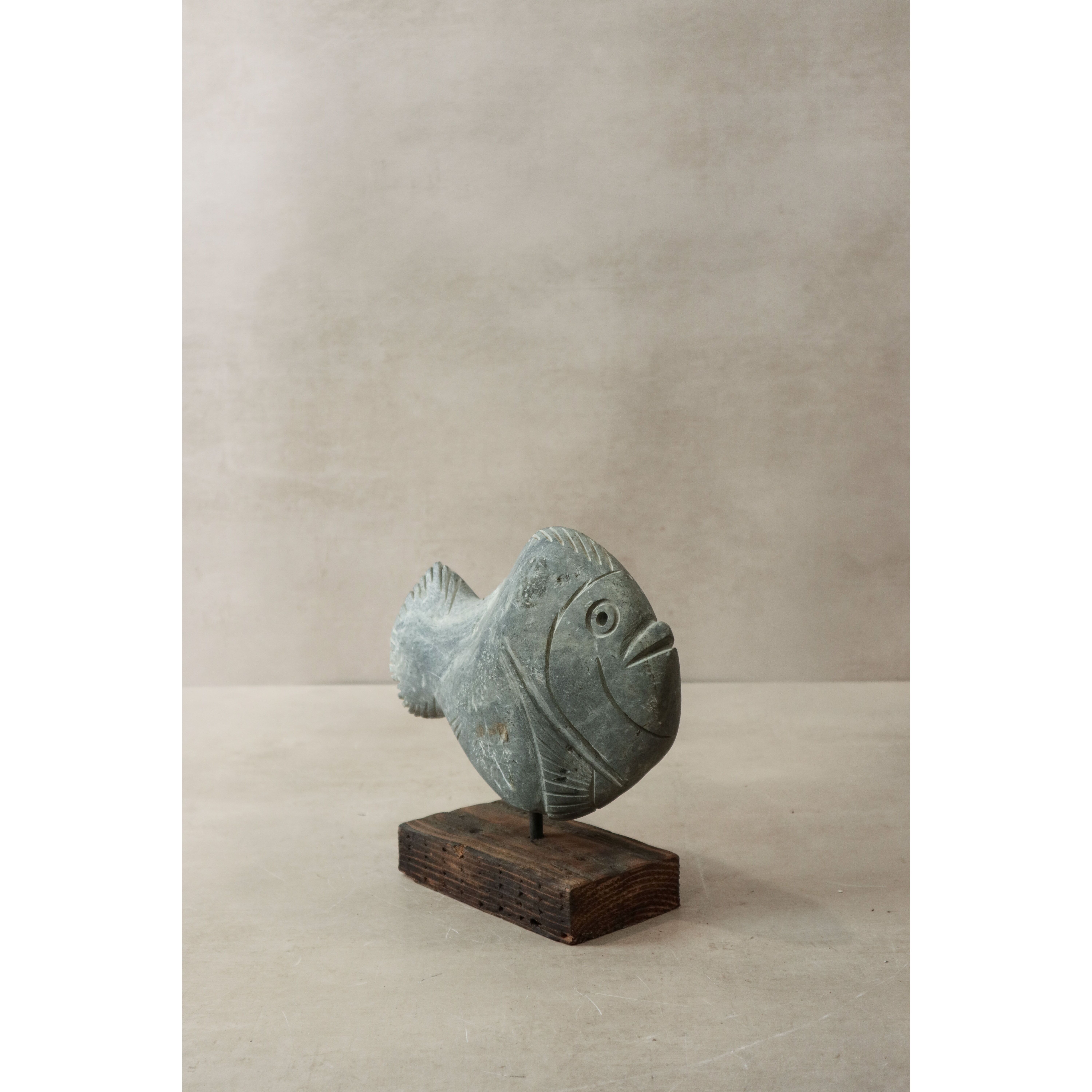 Sculpture de poisson en pierre - Zimbabwe - 30.1