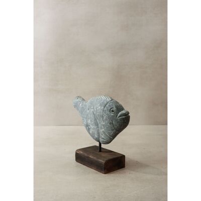 Stone Fish Sculpture - Zimbabwe - 30.4