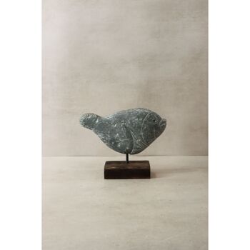 Sculpture de poisson en pierre - Zimbabwe - 30.4 3