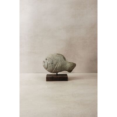 Stone Fish Sculpture - Zimbabwe - 30.7