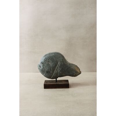 Stone Fish Sculpture - Zimbabwe - 31.1
