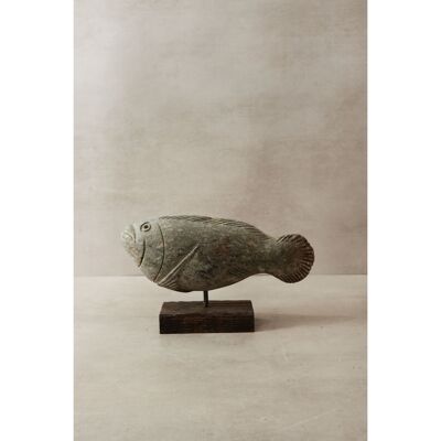 Stone Fish Sculpture - Zimbabwe - 32.1