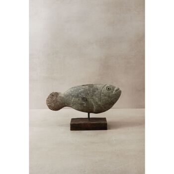 Sculpture de poisson en pierre - Zimbabwe - 32.1 2