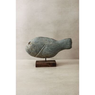 Sculpture de poisson en pierre - Zimbabwe - 35.2