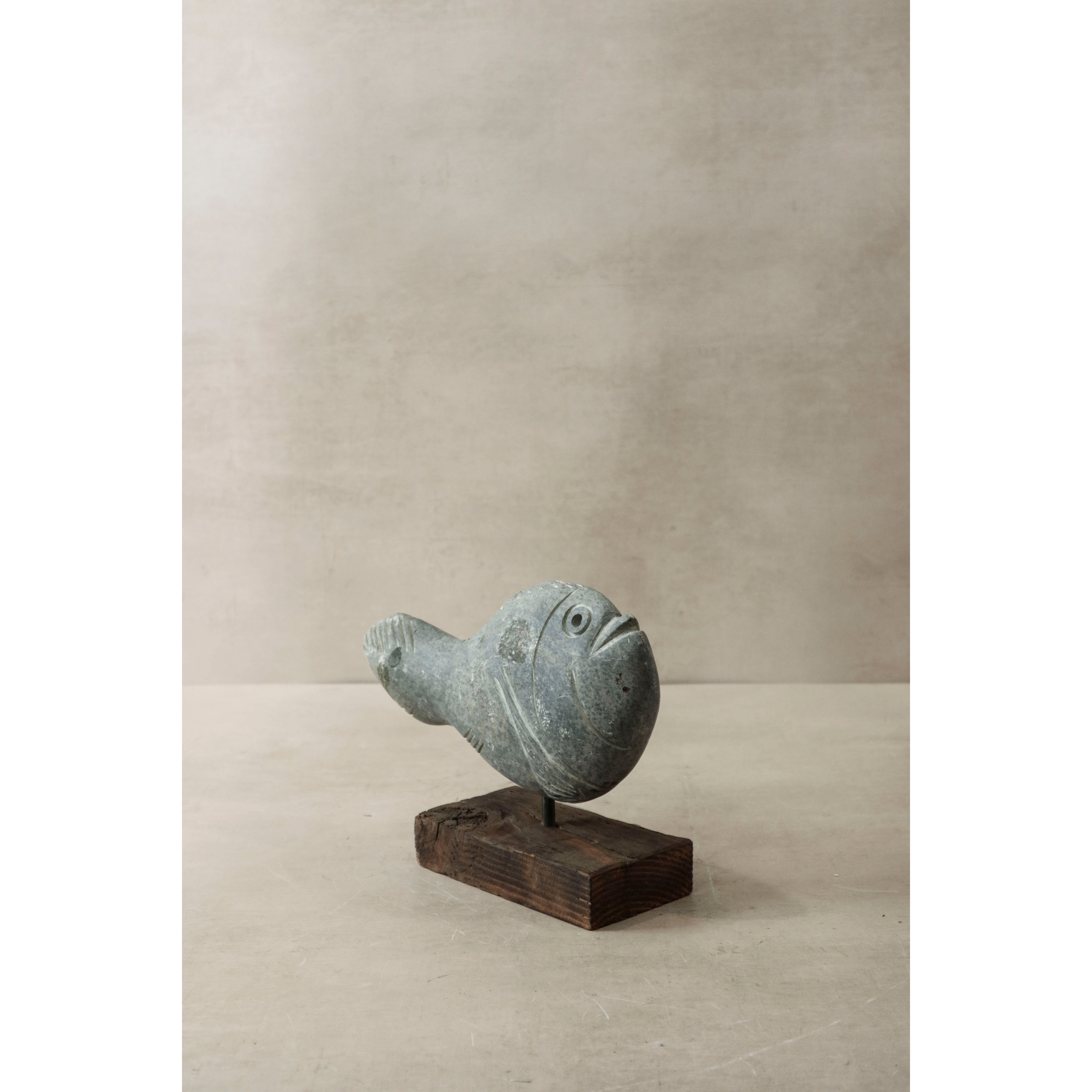 Sculpture de poisson en pierre - Zimbabwe - 29.1