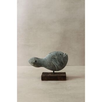 Sculpture de poisson en pierre - Zimbabwe - 29.1 2