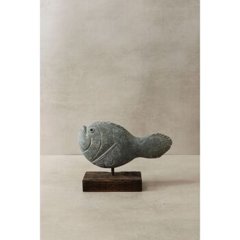 Sculpture de poisson en pierre - Zimbabwe - 29.1 3