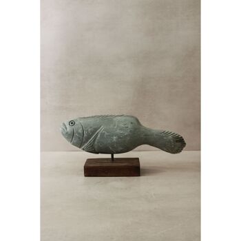Sculpture de poisson en pierre - Zimbabwe - 29.2 2