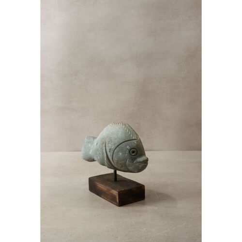 Stone Fish Sculpture - Zimbabwe - 29.3