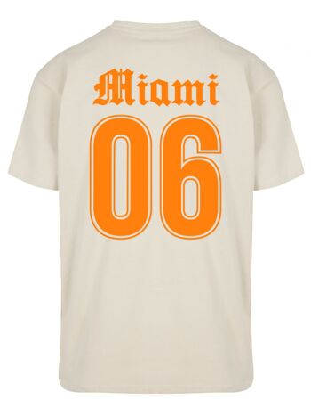 T-shirt oversize Velours Orange Miami 06 8