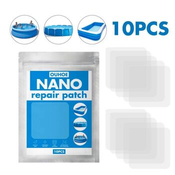 SUPER NANO : 10 Patchs de Réparations Imperméables pour Piscines, Bouées, Matelas 13