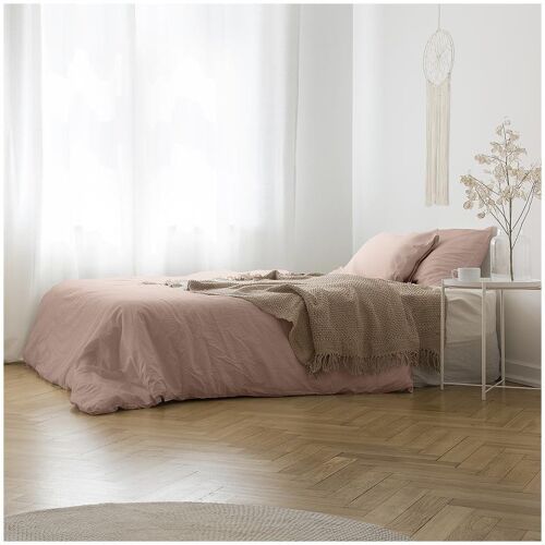 Light pink Studio Hemliv percal cotton 1-person duvet covers 140x220cm