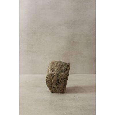 Portacandele in pietra naturale con bordo grezzo - 98.2