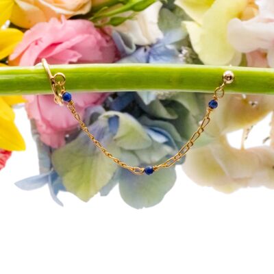 Aasma ear ring: lapis lazuli