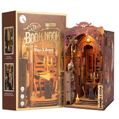 Kit de construction 3D DIY Bookend Booknook Magic Library avec capteur de lumière LED