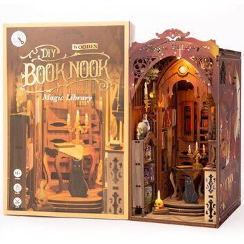 Kit de construction 3D DIY Bookend Booknook Magic Library avec capteur de lumière LED 2