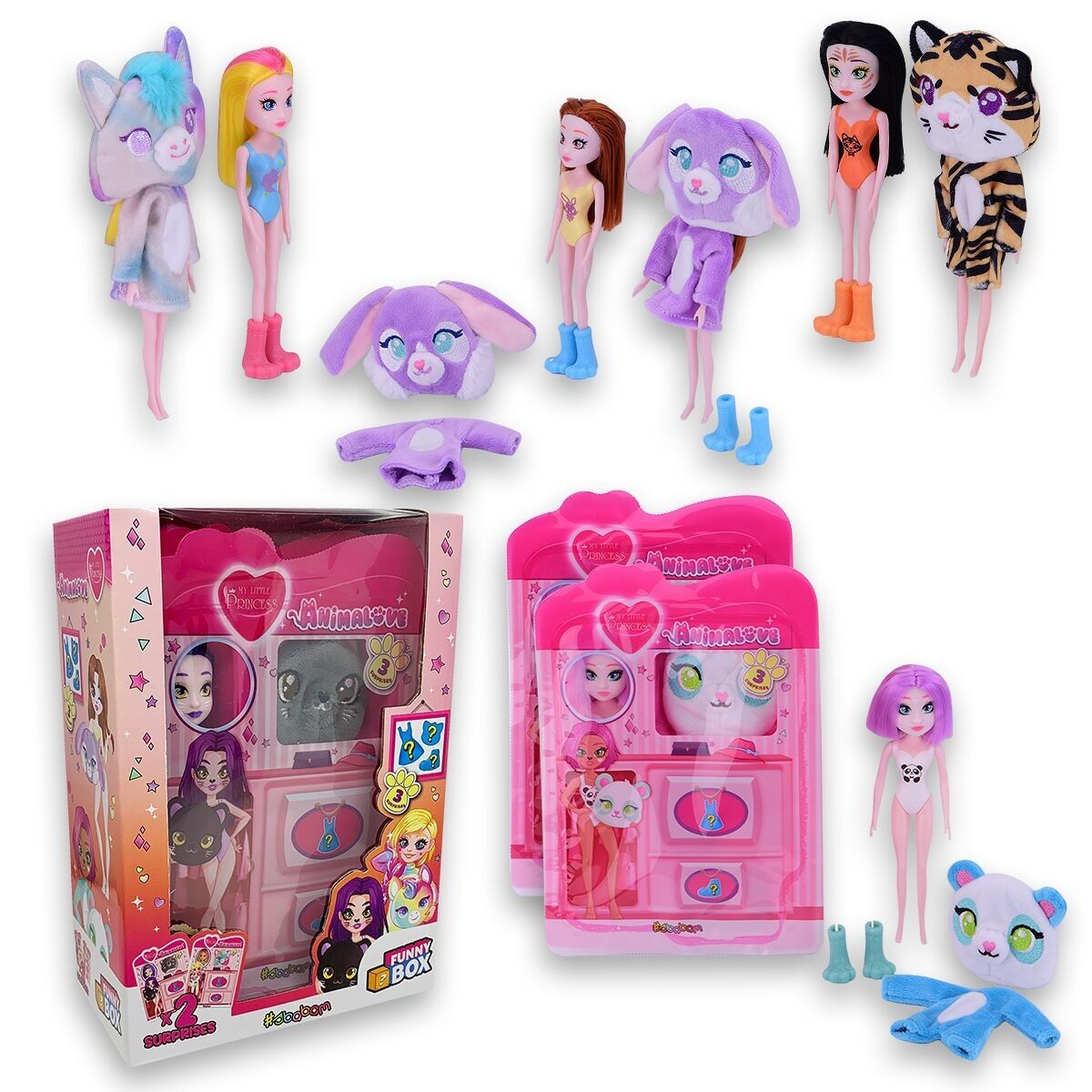 MI PRINCESA - Animallove - FUNNY BOX con 2 personajes diferentes.