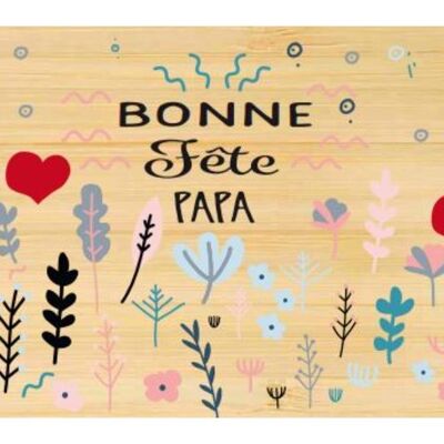 Carte postale en bamboo - CM0267 - Cartes de Vœux, Cartes de Vœux > Fête des Pères